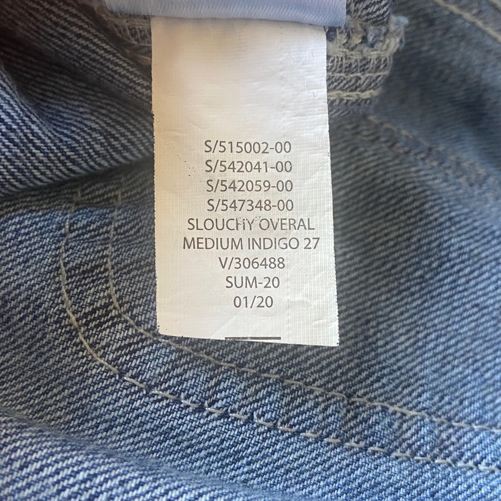 GAP for Good Slouchy Overalls Medium Indigo, Size XS Women - Picture 10 of 13